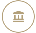 Minimalist courthouse symbol